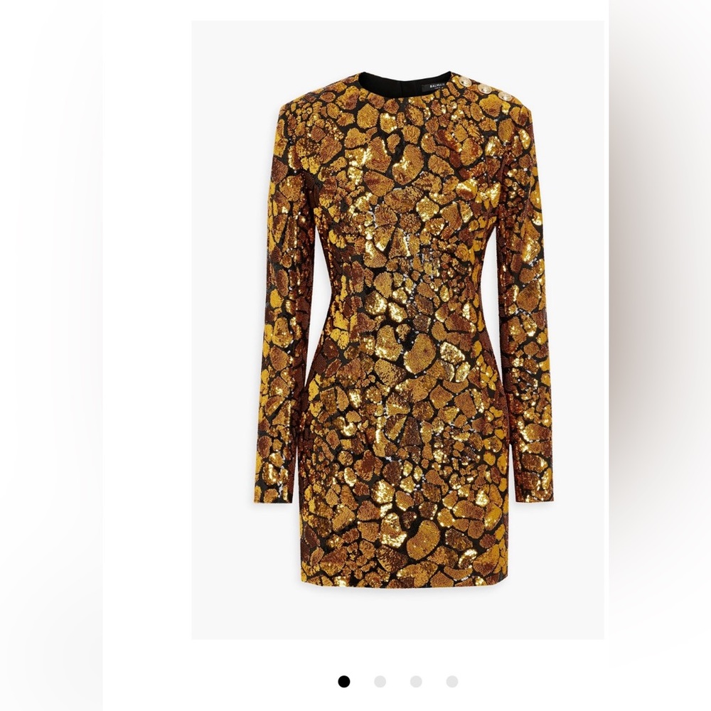 BALMAIN Sequin Embellished Mini Dress